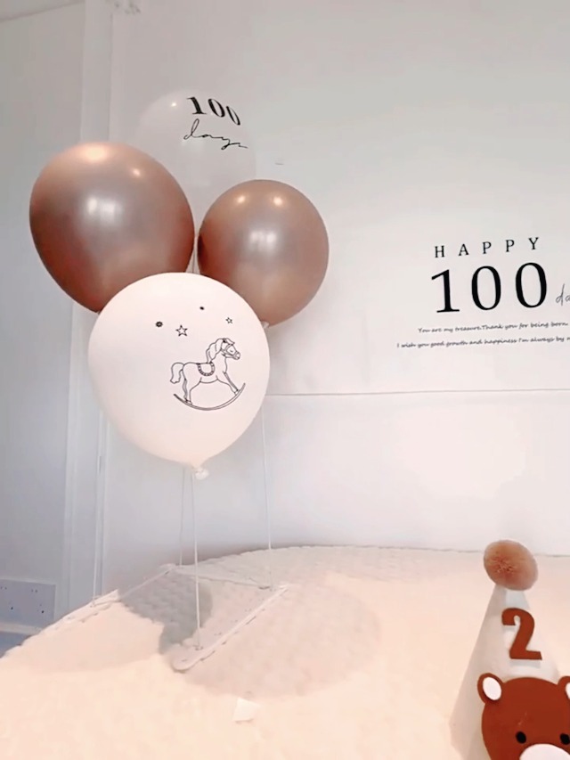 Amazon.co.jp: 100日記念 飾り付けセット 9点セット happy100days 100